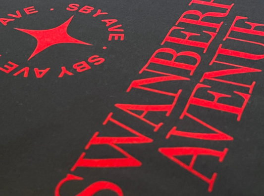 Swanberry Avenue with SBY AVE Compass - Black/Red