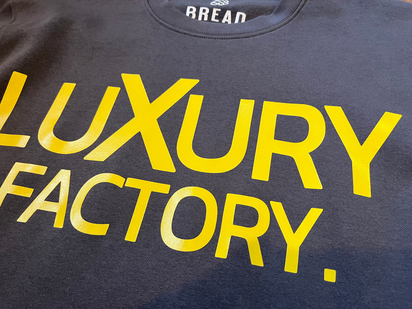 Luxury Factory Sweatshirt - Dark Grey/Yellow