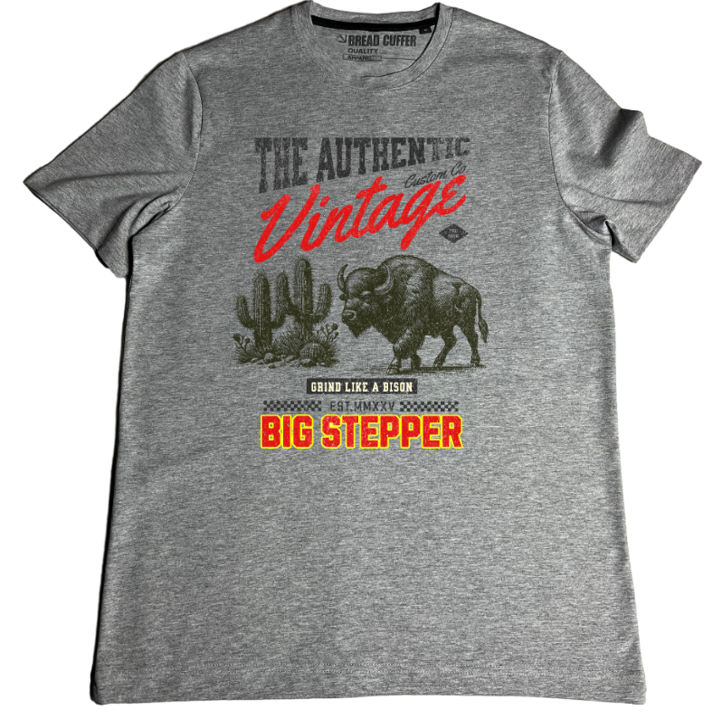 Big Stepper Bison – Grind Like a Bison T-Shirt
