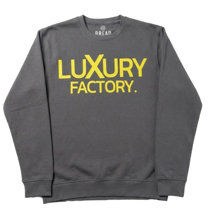 Luxury Factory Sweatshirt - Dark Grey/Yellow