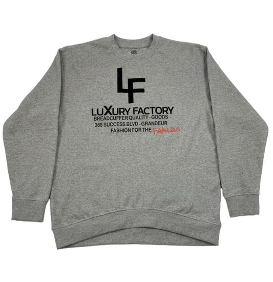 Luxury Factory LF logo Sweatshirt - Grey/Black